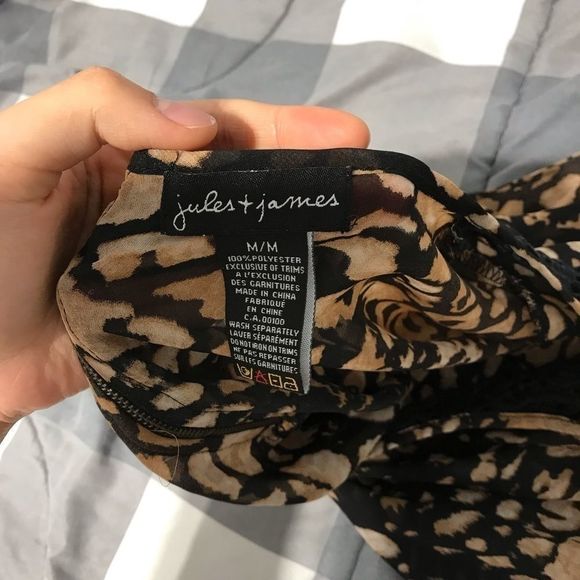 Jules + James Leopard Print Round-neck Blouse M - Picture 4 of 4